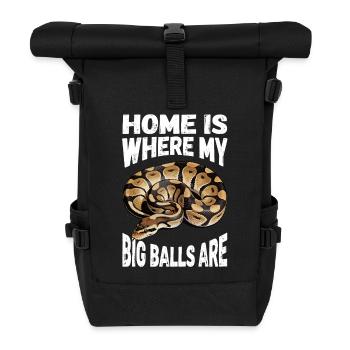 King Python Snakes Lover Terrarium Python - Roll Top Backpack - black - Front