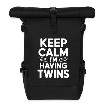Keep Calm I'm Having Twins - Roll Top Backpack - black - Front
