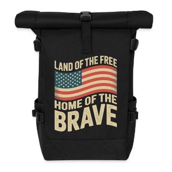 Land of the Free - USA Vintage Flag - Roll Top Backpack - black - Front