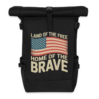 Land of the Free - USA Vintage Flag - Roll Top Backpack - black - Front