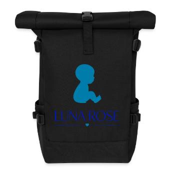 Luna Rose Baby Silhouette Logo - Roll Top Backpack - black - Front