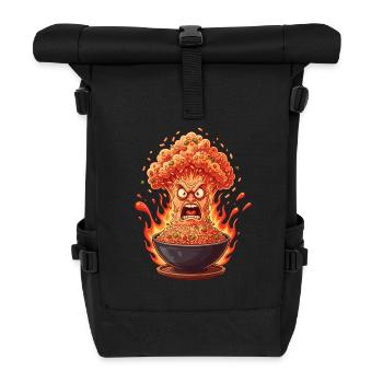 Wutbowl Burning Rice Dish - Roll Top Backpack - black - Front