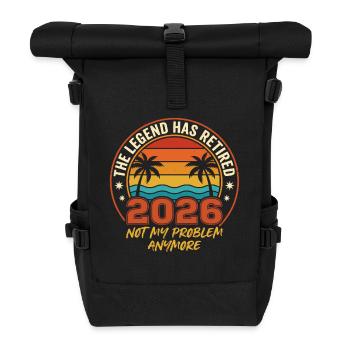 THE LEGEND HAS RETIRED 2026 - Roll Top Backpack - black - Front