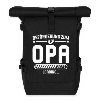 Werdender Opa 2027 Beförderung Schwangerschaft - Rolltop Rucksack - Schwarz - Vorne