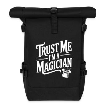 Vertrau mir, ich bin ein Magier. - Rolltop Rucksack - Schwarz - Vorne