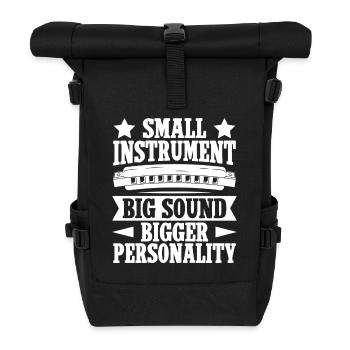 Harmonica Musican Small Instrument Big Sound - Roll Top Backpack - black - Front