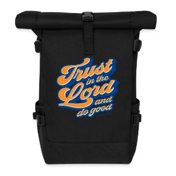 Christlicher Jesus-Gott-Anbetung-Glaube religiöse - Rolltop Rucksack - Schwarz - Vorne