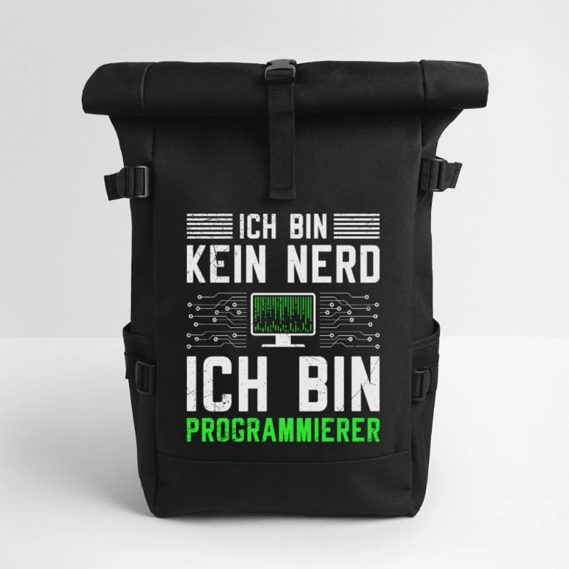 Computer ICH BIN KEIN NERD ICH BIN PROGRAMMIERER Rolltop Rucksack