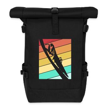 Mantis Gottesanbeter Gottesanbeterin - Rolltop Rucksack - Schwarz - Vorne