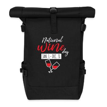 National Wine Day Celebration Design - Rolltop Rucksack - Schwarz - Vorne