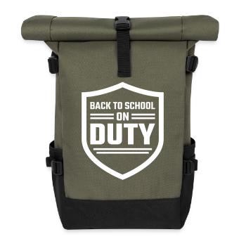 School Resource Officer Sro Campus Officer School - Rolltop Rucksack - Olive/Schwarz - Vorne