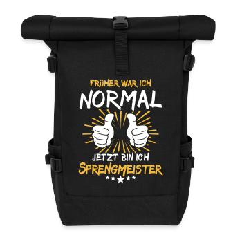 Sort de Commandant de Démolition - Sac à dos roll top - noir - Devant