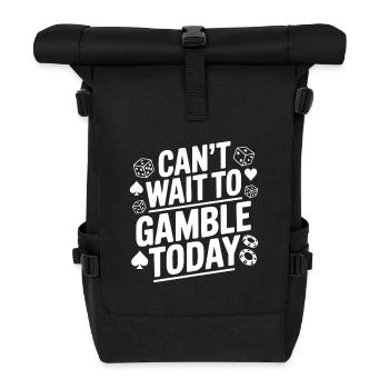 J’ai hâte de jouer aujourd’hui - Sac à dos roll top - noir - Devant