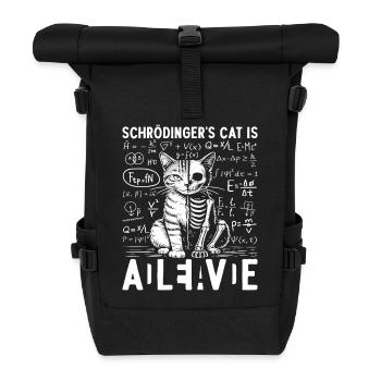 Schrödingers Cat Alive Dead - Rolltop Rucksack - Schwarz - Vorne
