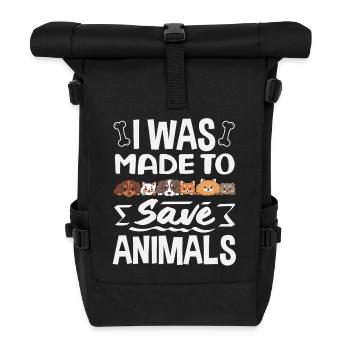 J’ai été créé pour sauver des animaux Chats - Sac à dos roll top - noir - Devant