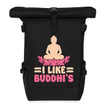 Yoga J’aime le yoga drôle de Buddhi - Sac à dos roll top - noir - Devant
