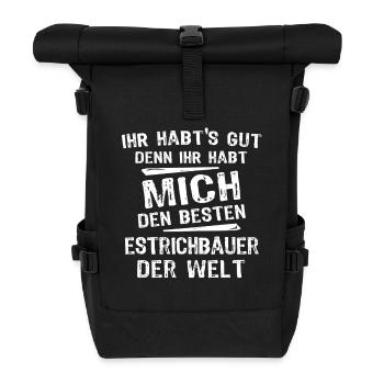 Screed builder - Roll Top Backpack - black - Front