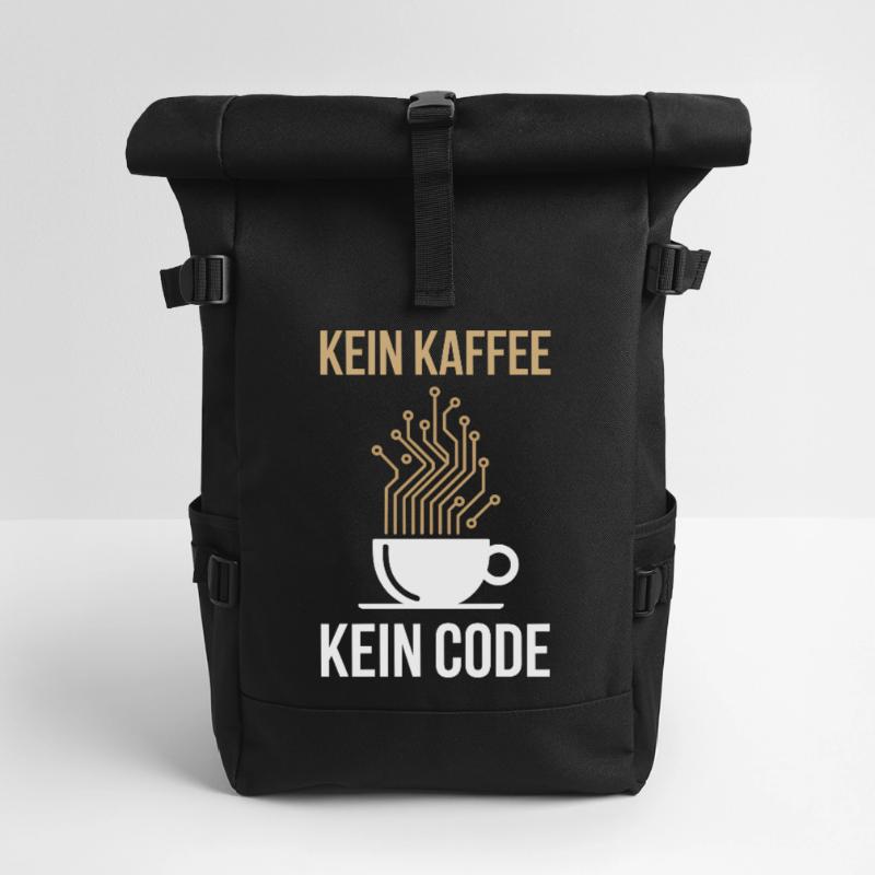 No Coffee No Code Programmeur Informaticien Sac à dos roll top