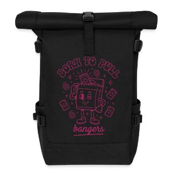 Born To Pull Bangers Card Collector Ripping - Roll Top Backpack - black - Front
