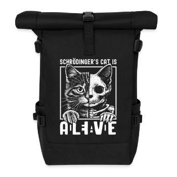 Schrödinger's Cat Dead And Alive - Rolltop Rucksack - Schwarz - Vorne