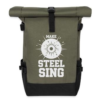 Shooting range at the shooting range, shooting exercises at the - Roll Top Backpack - olive/black - Front