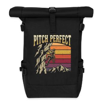 Pitch Perfect Climbing Mountaineering Retro - Roll Top Backpack - black - Front