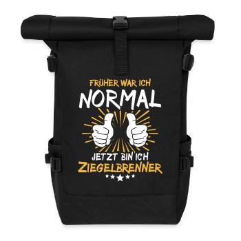 Brick Burner Saying - Roll Top Backpack - black - Front
