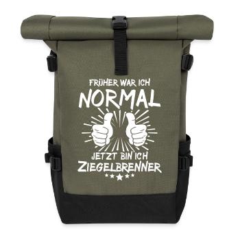 Brick Burner - Roll Top Backpack - olive/black - Front