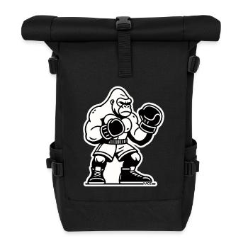 Gorilla Boxer Bold Outline - Roll Top Backpack - black - Front