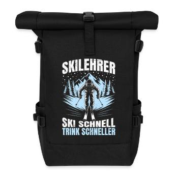 Après MONITEUR DE SKI SKI SPEED DRINK FASTER FUN - Sac à dos roll top - noir - Devant