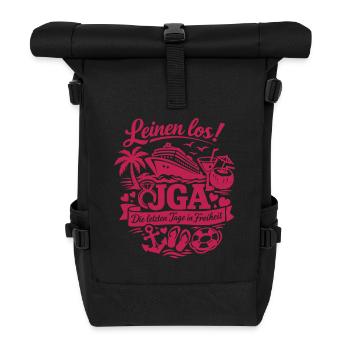Leinen Los! JGA auf hoher See - Braut - Rolltop Rucksack - Schwarz - Vorne