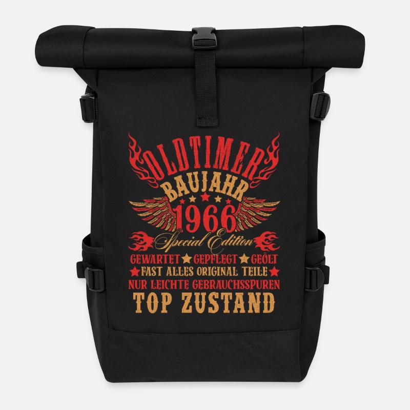 60. Geburtstag 60 Jahre Deko 1965 Geschenk Lustig - Rolltop Rucksack - Schwarz