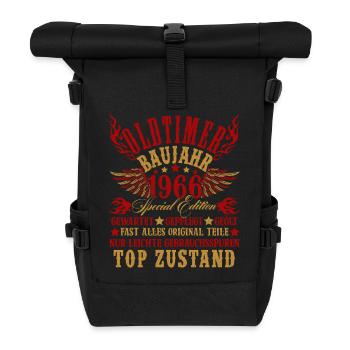 60th Birthday 60 Years Decoration 1965 Gift Funny - Roll Top Backpack - black - Front