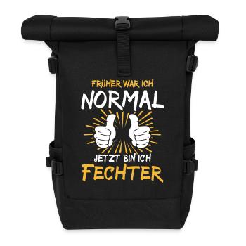 Fechter Spruch - Rolltop Rucksack - Schwarz - Vorne