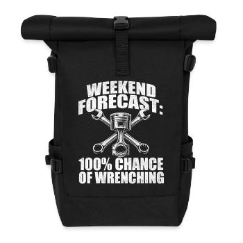 Wochenendvorhersage 100 Prozent Wrenching - Rolltop Rucksack - Schwarz - Vorne