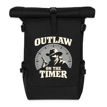 Cowboy-action-shooter. Cowboy-action-shooter - Rolltop Rucksack - Schwarz - Vorne