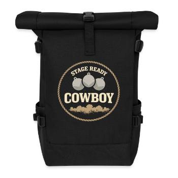 Cowboy-action-shooter. Cowboy-action-shooter - Rolltop Rucksack - Schwarz - Vorne