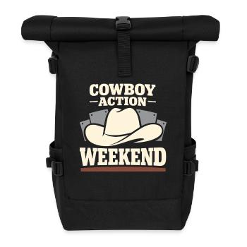 Cowboy-action-shooter. Cowboy-action-shooter - Rolltop Rucksack - Schwarz - Vorne