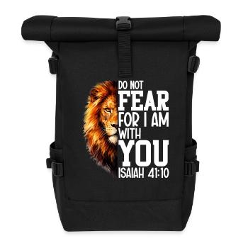 Do Not Fear For I Am With You Isaiah 41:10 Judah - Roll Top Backpack - black - Front