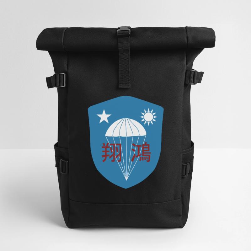 WWII: Chinese OSS Commando Paratrooper Patch Roll Top Backpack