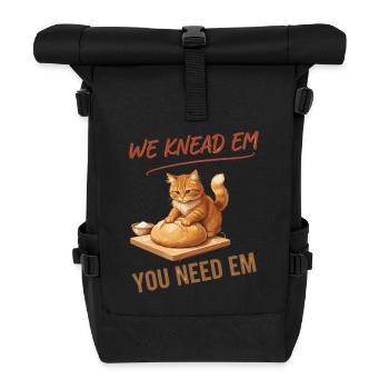 Sourdough bread we bake them, you need - Roll Top Backpack - black - Front
