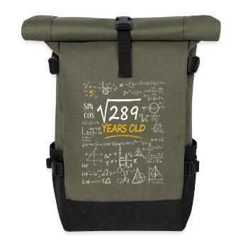 17 Jahre Geburtstag Mathematikformeln Lustig - Rolltop Rucksack - Olive/Schwarz - Vorne