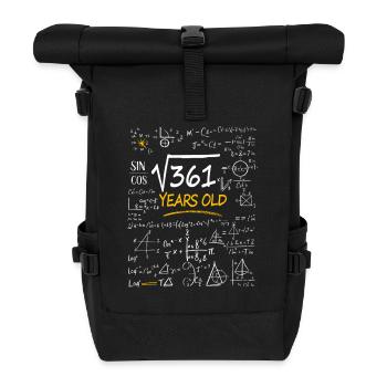 Formules mathématiques pour l’anniversaire de 19 ans drôles - Sac à dos roll top - noir - Devant