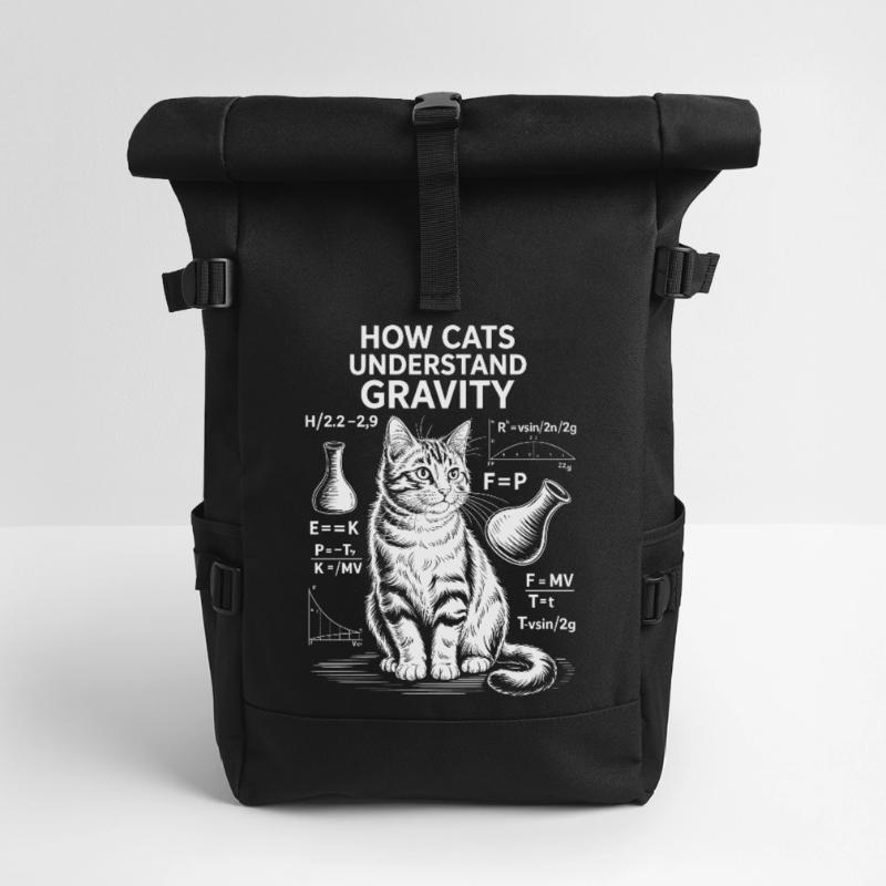 Physics Cats Sayings Math Joke Physics Gift Roll Top Backpack