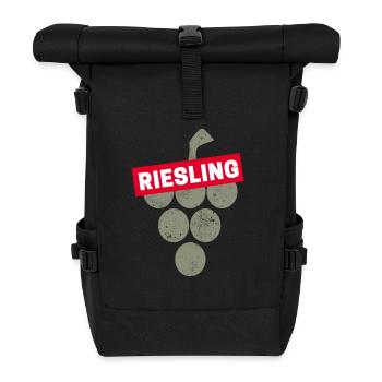 Riesling Vine Vintage Wine Drinker and Winemaker Wine - Roll Top Backpack - black - Front
