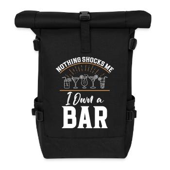 Propriétaire de pub, barman, cocktail, barmaid, bar - Sac à dos roll top - noir - Devant
