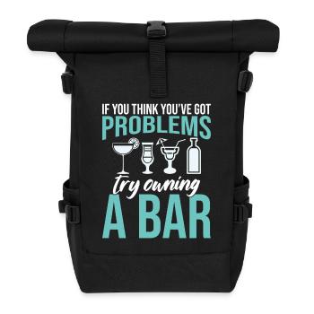 Barman Propriétaire de pub Barman Propriétaire de bar Propriétaire de barmaid - Sac à dos roll top - noir - Devant