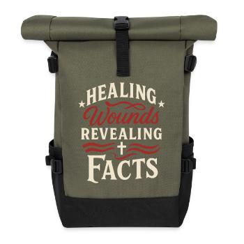 Forensic Nurse Practitioner Healing Wounds Coroner - Roll Top Backpack - olive/black - Front