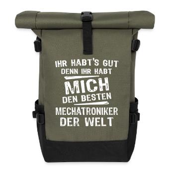 Mechatroniker - Rolltop Rucksack - Olive/Schwarz - Vorne