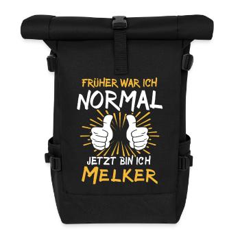 Melker Spruch - Rolltop Rucksack - Schwarz - Vorne